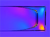 Glass strain inspection sample using sensitive color method